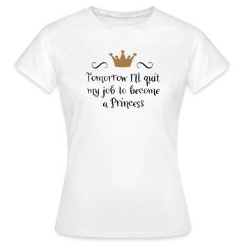 Princess - Women's T-Shirt - white - Front - AI Model Female 172 dark (172cm)