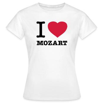 I LOVE MOZART - T-shirt Femme - blanc - Devant - AI Model Female 172 dark (172cm)