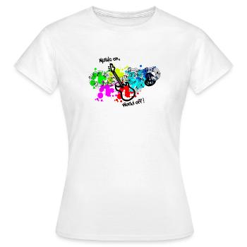 Musique, musique toujours et partout, faire de la musique - T-shirt Femme - blanc - Devant - AI Model Female 172 dark (172cm)