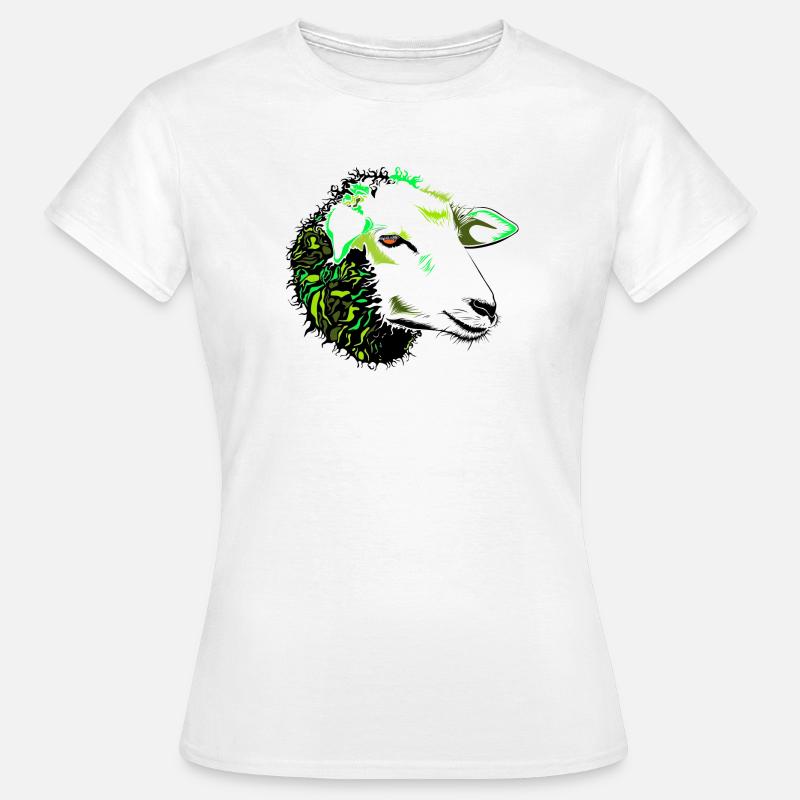 Sheep, lamb, shepherd, nature, environment, - Women's T-Shirt - white