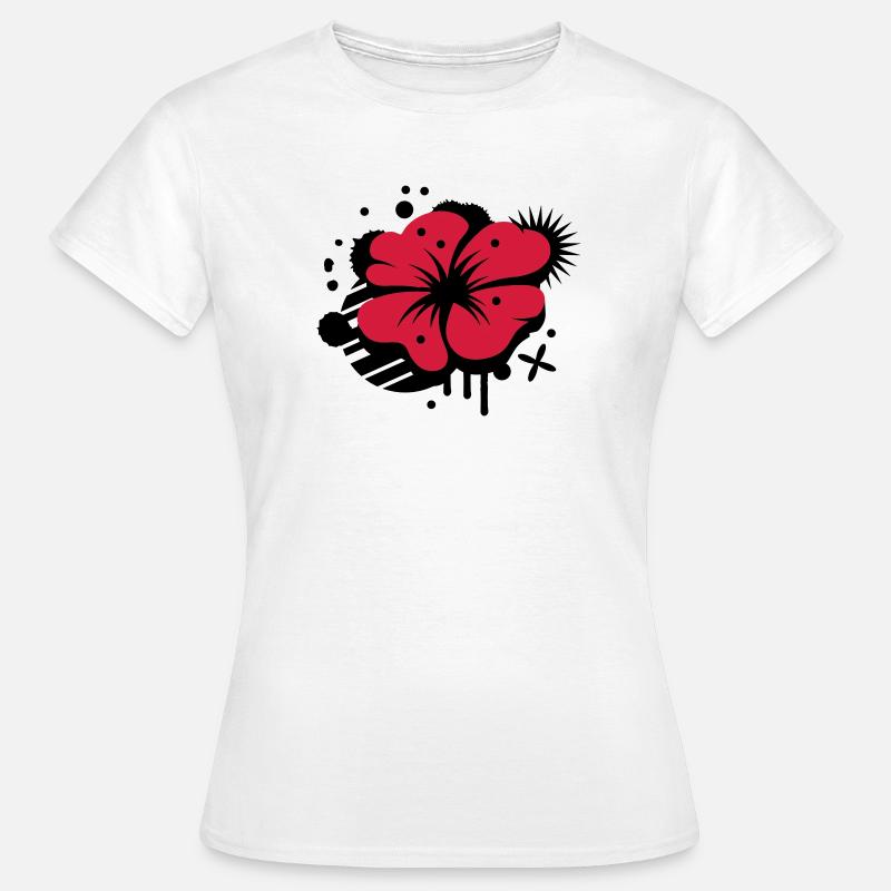 A poppy as a graffiti - Women's T-Shirt - white