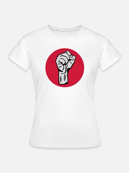 Faust - Protest - Demokratie - Frauen T-Shirt - Weiß