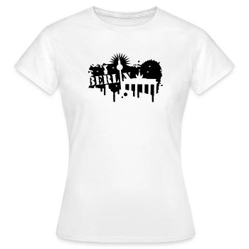 Berlin, Porte de Brandebourg et Colonne de la - T-shirt Femme - blanc - Devant - AI Model Female 172 dark (172cm)