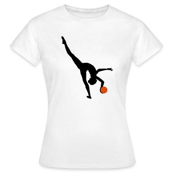 Gymnastik - Frauen T-Shirt - Weiß - Vorne - AI Model Female 172 dark (172cm)