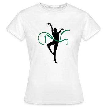 Gymnastik - Frauen T-Shirt - Weiß - Vorne - AI Model Female 172 dark (172cm)