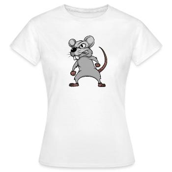 Souris souris mousi petites souris rat rongeur - T-shirt Femme - blanc - Devant - AI Model Female 172 dark (172cm)