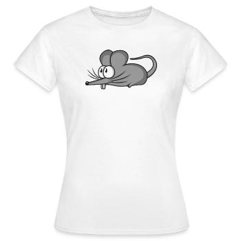 Souris souris mousi petites souris rat rongeur - T-shirt Femme - blanc - Devant - AI Model Female 172 dark (172cm)
