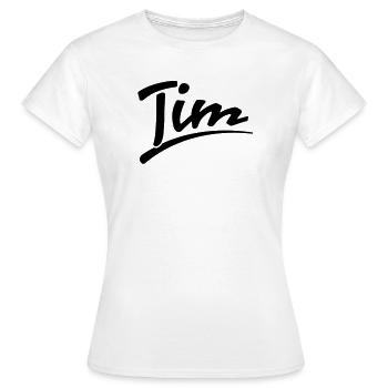 Tim - Frauen T-Shirt - Weiß - Vorne - AI Model Female 172 dark (172cm)
