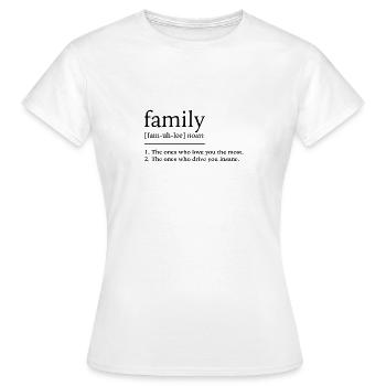 family - Women's T-Shirt - white - Front - AI Model Female 172 dark (172cm)