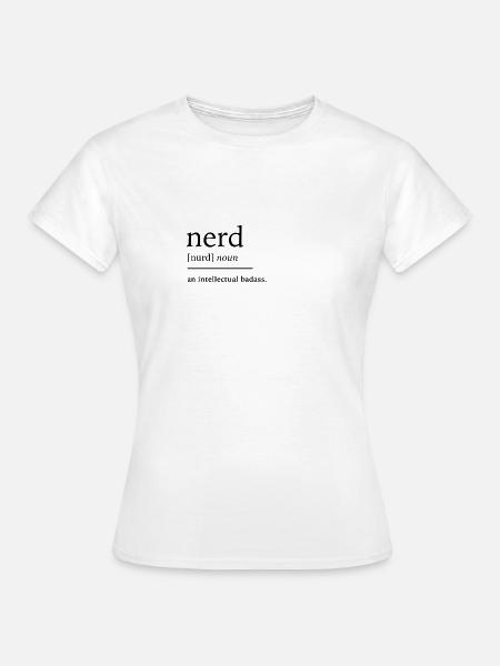 Nerd nerd - Vrouwen T-shirt - wit