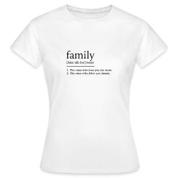 family - Women's T-Shirt - white - Front - AI Model Female 172 dark (172cm)