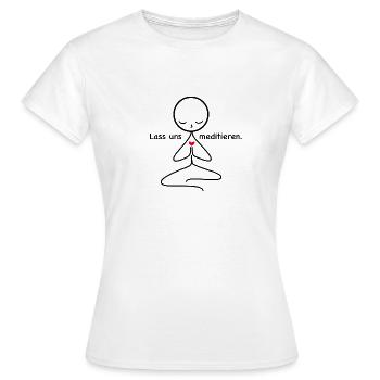 meditation - Women's T-Shirt - white - Front - AI Model Female 172 dark (172cm)