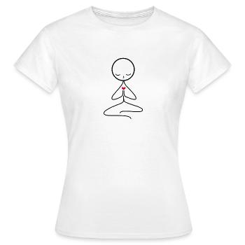 meditatie - Vrouwen T-shirt - wit - Voor - AI Model Female 172 dark (172cm)