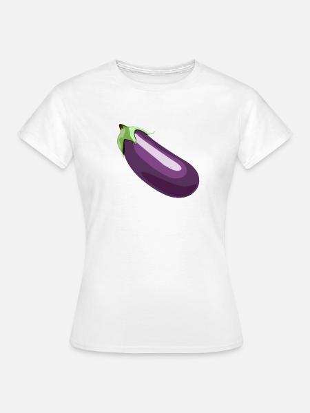 Aubergine - Frauen T-Shirt - Weiß
