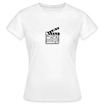 Filmklappe Film Kino Kamera - Frauen T-Shirt - Weiß - Vorne - AI Model Female 172 dark (172cm)