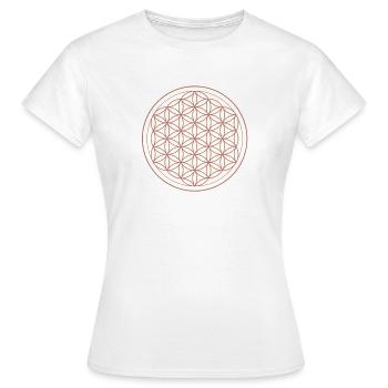 flower of Life - Women's T-Shirt - white - Front - AI Model Female 172 dark (172cm)
