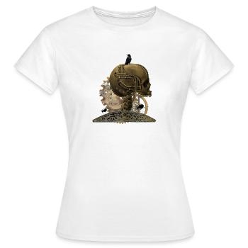 Superbe crâne technique horrible - T-shirt Femme - blanc - Devant - AI Model Female 172 dark (172cm)