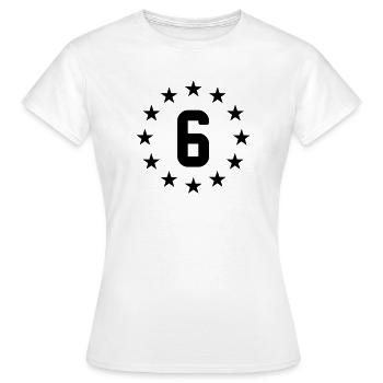 Sechsten Geburtstag - Frauen T-Shirt - Weiß - Vorne - AI Model Female 172 dark (172cm)