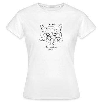 Chats Meme - Pee - T-shirt Femme - blanc - Devant - AI Model Female 172 dark (172cm)