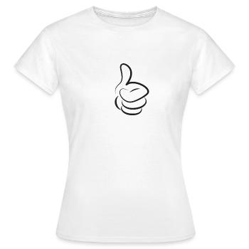 Daumen hoch! - Frauen T-Shirt - Weiß - Vorne - AI Model Female 172 dark (172cm)