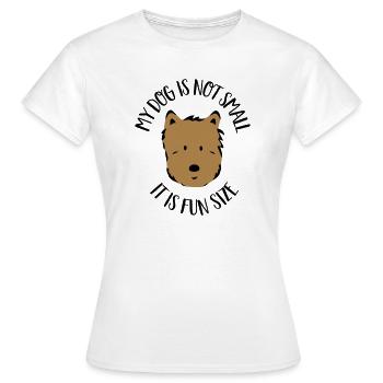Petit chien - T-shirt Femme - blanc - Devant - AI Model Female 172 dark (172cm)