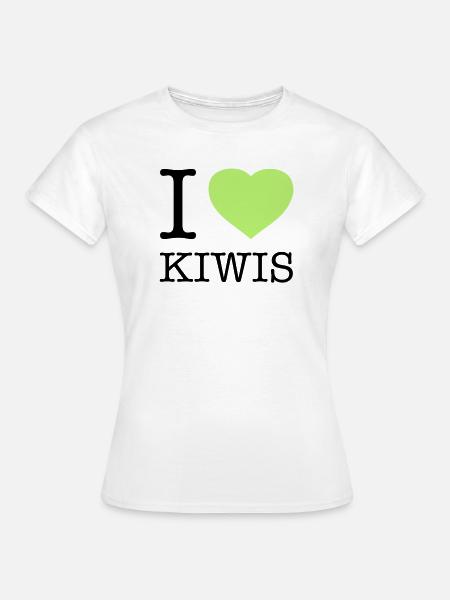 J’AIME LES KIWIS Kiwi - T-shirt Femme - blanc