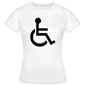 Disabled Wheelchair Symbol - Women's T-Shirt - white - Front - AI Model Female 172 dark (172cm)
