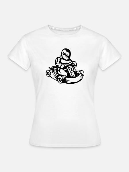 Un coureur de kart - T-shirt Femme - blanc