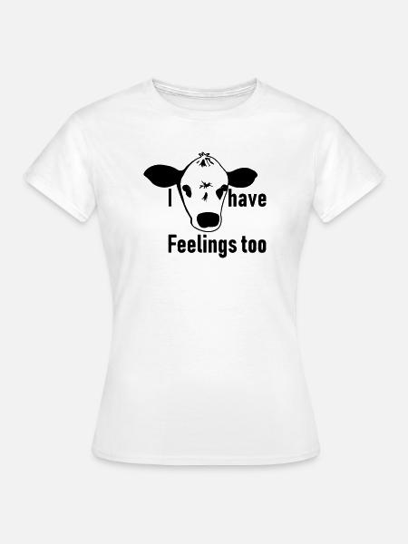 Tierschutz vegan Kuh Tier Tierfreund Geschenk - Frauen T-Shirt - Weiß
