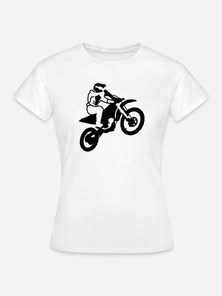 Motorrad - Frauen T-Shirt - Weiß