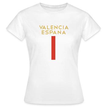 Souvenir Espagne Valence España Souvenir Souvenir - T-shirt Femme - blanc - Devant - AI Model Female 172 dark (172cm)