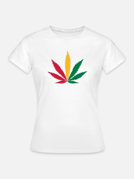 Rasta Hippie Weed - Frauen T-Shirt - Weiß
