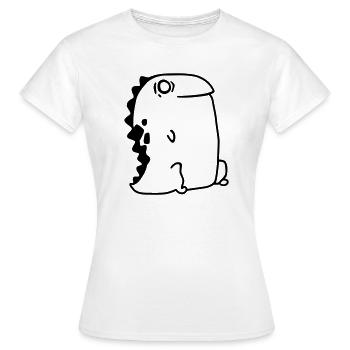 Dino Kawaii – Süßer Saurier & Cartoon Style - Frauen T-Shirt - Weiß - Vorne - AI Model Female 172 dark (172cm)