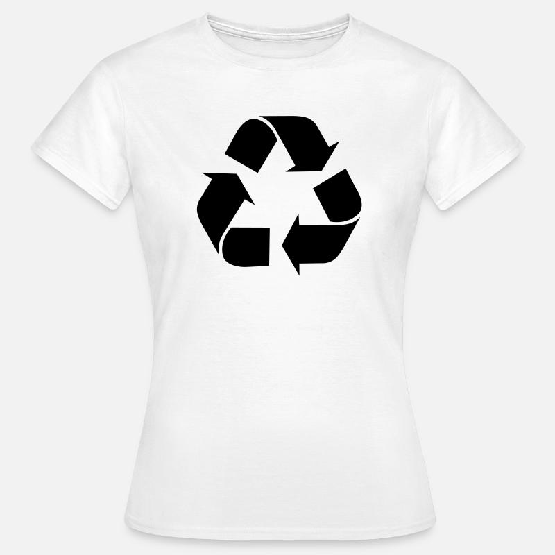 Recycle - Dame-T-shirt - hvid