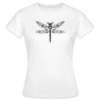 une fantaisie libellule - T-shirt Femme - blanc - Devant - AI Model Female 172 dark (172cm)