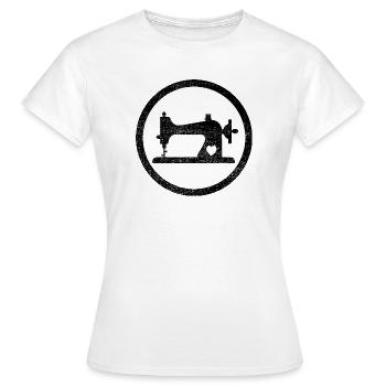 sewing machine1 black - Women's T-Shirt - white - Front - AI Model Female 172 dark (172cm)
