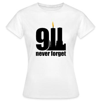 never forget 9/11 - T-shirt Femme - blanc - Devant - AI Model Female 172 dark (172cm)