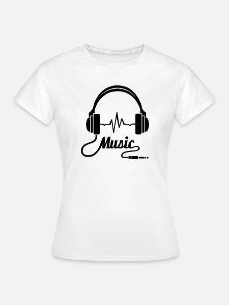 Écouteurs de musique! - T-shirt Femme - blanc