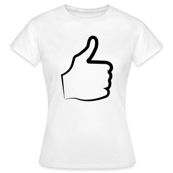 Pouce levé - T-shirt Femme - blanc - Devant - AI Model Female 172 dark (172cm)