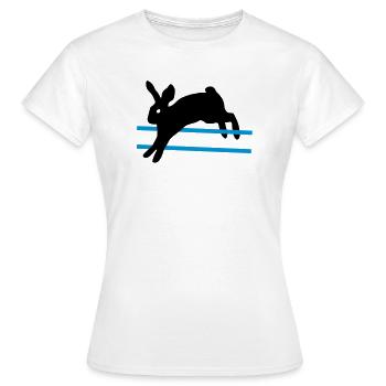 Ein Sprung Kaninchen - Frauen T-Shirt - Weiß - Vorne - AI Model Female 172 dark (172cm)