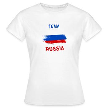 Équipe Russie / Cadeau Russia Moscou drapeau - T-shirt Femme - blanc - Devant - AI Model Female 172 dark (172cm)