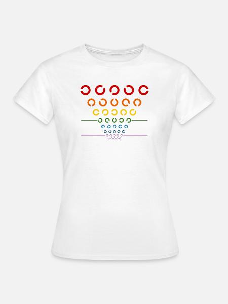 Regenbogen Sehtest - Frauen T-Shirt - Weiß