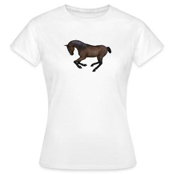 horse - Women's T-Shirt - white - Front - AI Model Female 172 dark (172cm)