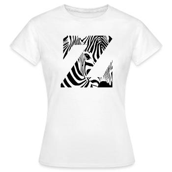 Zebra Mix Mono Black - T-shirt Femme - blanc - Devant - AI Model Female 172 dark (172cm)