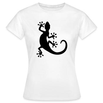 Gecko - Frauen T-Shirt - Weiß - Vorne - AI Model Female 172 dark (172cm)