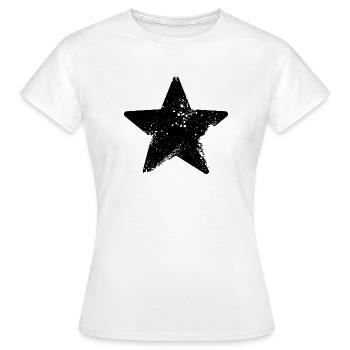 star splatter rock star - Women's T-Shirt - white - Front - AI Model Female 172 dark (172cm)