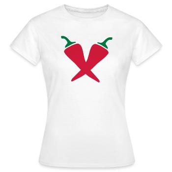 Chili - Frauen T-Shirt - Weiß - Vorne - AI Model Female 172 dark (172cm)