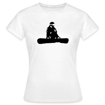 Snowboarding - Frauen T-Shirt - Weiß - Vorne - AI Model Female 172 dark (172cm)
