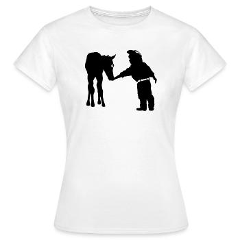 Cowboy - T-shirt Femme - blanc - Devant - AI Model Female 172 dark (172cm)