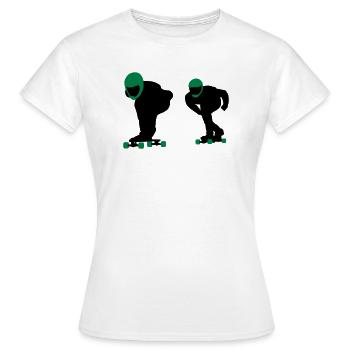 longboard - T-shirt Femme - blanc - Devant - AI Model Female 172 dark (172cm)
